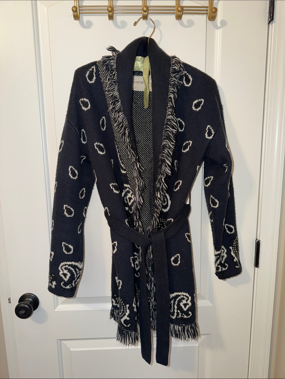 Lucky Brand bandana print cardigan